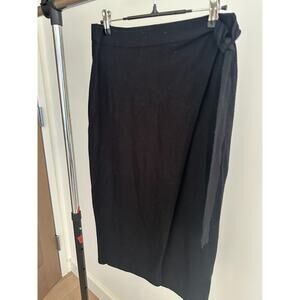 Massimo Dutti wrap shirt black Size S